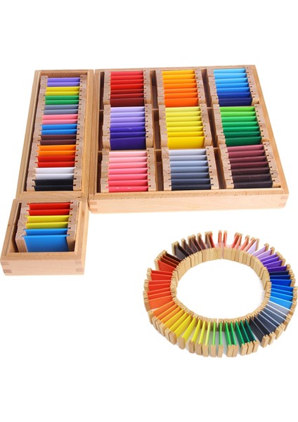 Yfashion Montessori Ahşap Duyusal Öğrenme Renk Mümkün Kutusu Renk Kartı Ahşap Çocuklar Okul Öncesi Renk Yağmur Oy Ift (Yurt Dışından)