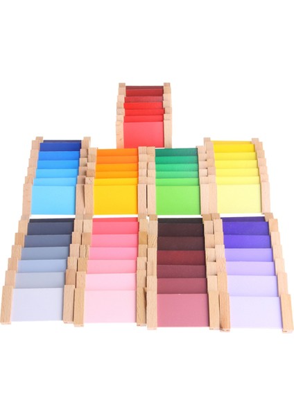 Yfashion Montessori Ahşap Duyusal Öğrenme Renk Mümkün Kutusu Renk Kartı Ahşap Çocuklar Okul Öncesi Renk Yağmur Oy Ift (Yurt Dışından)