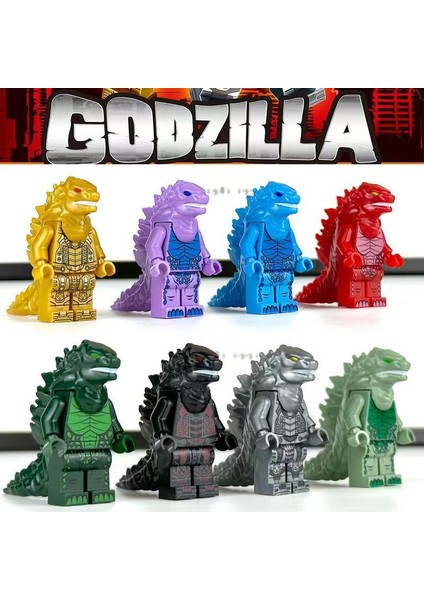 Adet/takım Godzilla Blok Oyuncaklar Yapı Tuğlaları Oyuncak Figürü (Yurt Dışından)