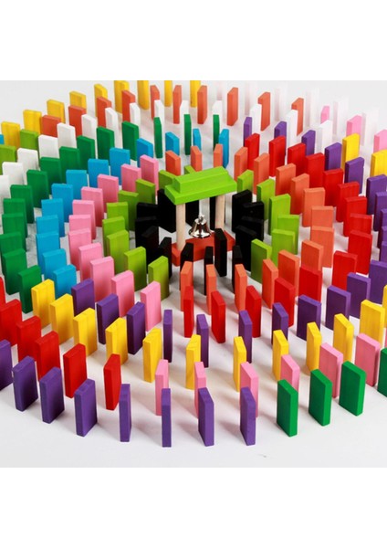 120 Adet/takım Ldren Erken Öğrenme Ahşap Domino Blokları Setleri Renkli Istifleme Bulmaca Oyuncaklar Noel Hediyeleri Stil: 12 Renkli Domino (Yurt Dışından)