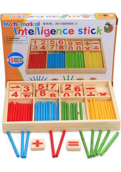 Okul Öncesi Eğitici Oyuncaklar Ahşap Matematiksel Zeka Çubuk Blok Kızlar ve Erkekler Için Sayma Çubukları (Yurt Dışından)