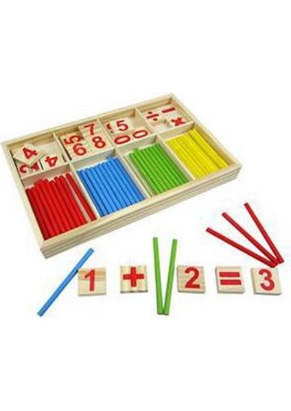 Okul Öncesi Eğitici Oyuncaklar Ahşap Matematiksel Zeka Çubuk Blok Kızlar ve Erkekler Için Sayma Çubukları (Yurt Dışından)
