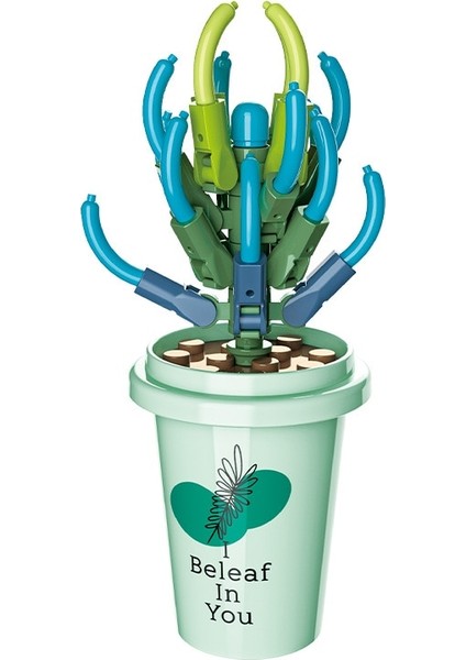 Saksı Bitkileri Vazo Fincan Succulents Kaktüs Gypsophila Dağ Lotus Süslemeleri Yapı Taşları Modeli Tuğla Setleri Kitleri Oyuncaklar (Yurt Dışından)
