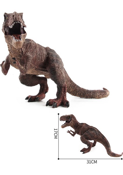 Büyük Boy Jurassic Yaban Hayatı Tyrannosaurus Rex Dinozor Oyuncak Plastik Oyun Oyuncaklar Dünya Parkı Dinozor Modeli Aksiyon Figürleri Çocuk Çocuk Hediye Kahverengi (Yurt Dışından)