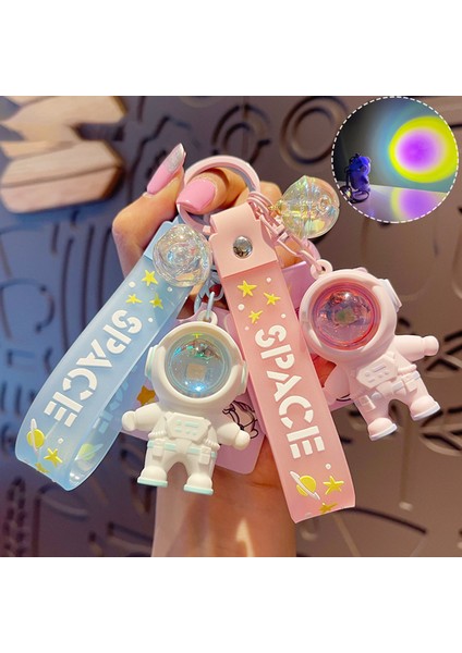 Childrenworld Astronot Anahtarlık Gün Batımı Işığı Kız Çift Anahtar Sırt Çantası Kolye (Yurt Dışından)