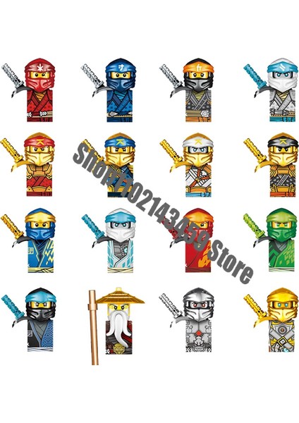 Anime Ninja Şekil Lloyd Kai Jay Zane Cole Nya Usta Wu Tuğla Bebekler Mini Aksiyon Oyuncak Figürler Yapı Taşları Montaj Oyuncaklar Hediye (Yurt Dışından)