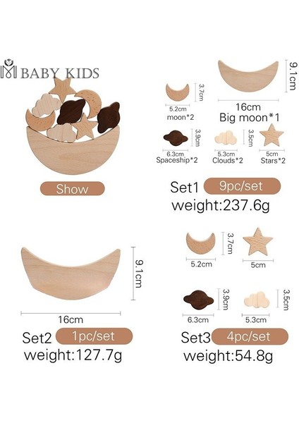 Montessori Ahşap Oyuncaklar Bebek Yıldız Ay Denge Blokları Tahta Oyunları Eğitici Oyuncaklar Çocuk Istifleme Yüksek Bloklar Oluşturucu (Yurt Dışından) modelleri