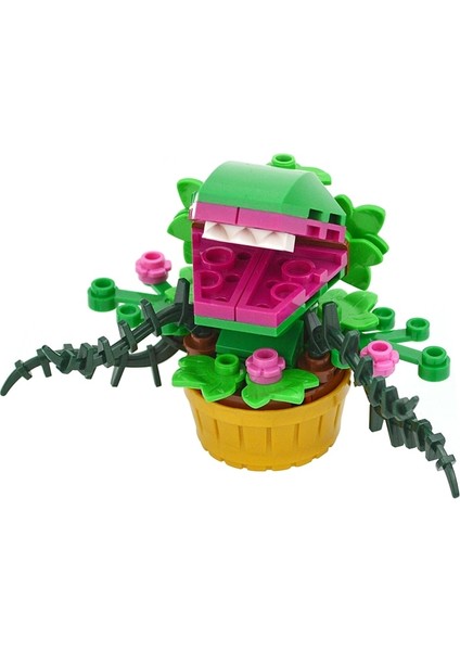 Moc Mini Saksı Yeşil Adam Yiyen Bitkiler Chomper Çiçek Bitki Yapı Taşları Set Küçük Korku Dükkanı Tuğla Çocuk Noel Oyuncakları Hediye (Yurt Dışından)