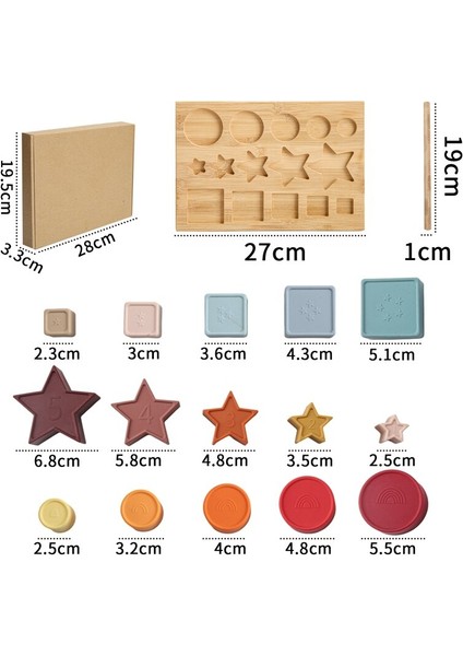 Takım Montessori Oyuncakları Sıralama ve Istifleme Yapı Taşları Oyuncak Gıda Sınıfı Silikon 1 Ila 3 Yaş Arası Erkek Kız Için Çocuk Günü Hediyesi (Yurt Dışından)