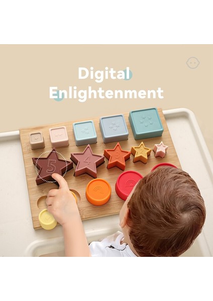 Takım Montessori Oyuncakları Sıralama ve Istifleme Yapı Taşları Oyuncak Gıda Sınıfı Silikon 1 Ila 3 Yaş Arası Erkek Kız Için Çocuk Günü Hediyesi (Yurt Dışından)