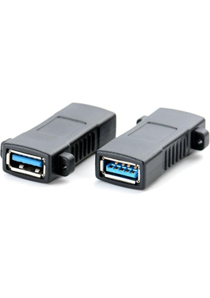 USB 3.0 Tip A Dişi - Dişi Konnektör Uzatma Kablosu Adaptörü, Sabitleme Delikli (Yurt Dışından)
