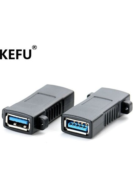 USB 3.0 Tip A Dişi - Dişi Konnektör Uzatma Kablosu Adaptörü, Sabitleme Delikli (Yurt Dışından)