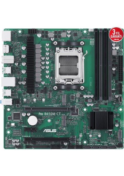 Pro B650M-CT-CSM AMD B650 AM5 DDR5 6400 2xDP HDMI Çift M2 USB3.2 TPM mATX (Pro B650M-CT-CSM)Anakart