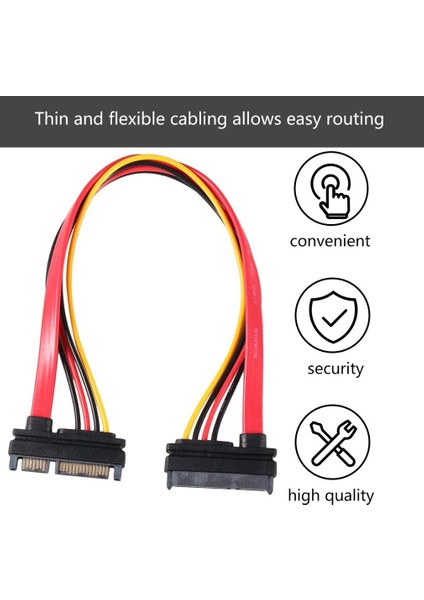 7 + 15 Pin Seri Sata Veri Güç Açılan Uzatma Kablosu 1 Adet Seri Güç Adaptörü Kablosu Sıcak Satış Ta Sata HDD Kablosuna (Yurt Dışından)