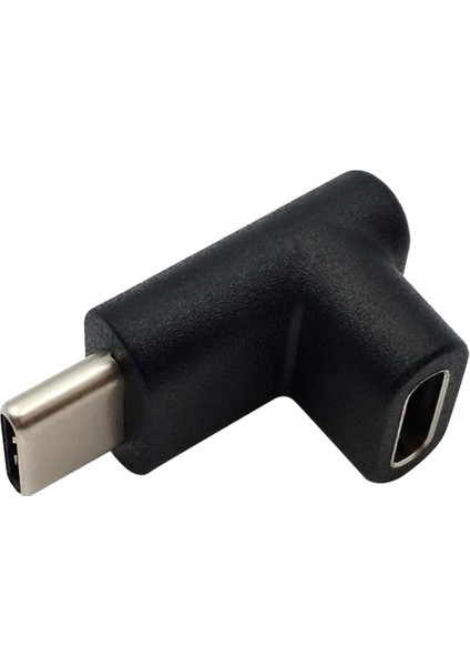 Usb-C Usb3.1 Tip C Erkek Dişi Adaptör Veri Şarj Dönüştürücü Konektörü 90 Derece Açı (Yurt Dışından)