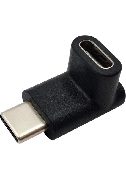 Usb-C Usb3.1 Tip C Erkek Dişi Adaptör Veri Şarj Dönüştürücü Konektörü 90 Derece Açı (Yurt Dışından)