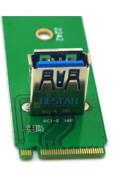 Yükseltici USB 3.0 Pcı-E 1x 16X M.2 Pcıe USB 3.0 Ngff M2 Nvme Madencilik Grafik Kartı Uzatma Dönüştürücü Adaptör Kart Genişletici (Yurt Dışından)