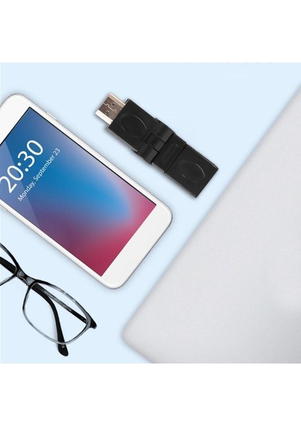 Her Yönüyle 360 Derece Dönebilen Döner 4K 3D HDMI Uyumlu Erkek - Dişi Ayarlanabilir Kablo Adaptörü Dönüştürücü Konektörü (Yurt Dışından)