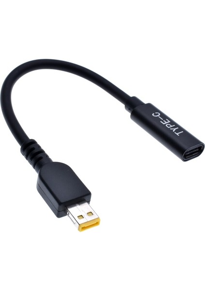 Dc USB Tip C Güç Adaptör Fişi Dönüştürücü Dizüstü Şarj Kablosu Kablosu Lenovo Thinkpad 10 Helix 2 4X20E75066 TP00064A (Yurt Dışından)