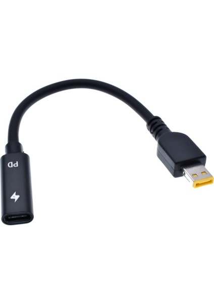 Dc USB Tip C Güç Adaptör Fişi Dönüştürücü Dizüstü Şarj Kablosu Kablosu Lenovo Thinkpad 10 Helix 2 4X20E75066 TP00064A (Yurt Dışından)