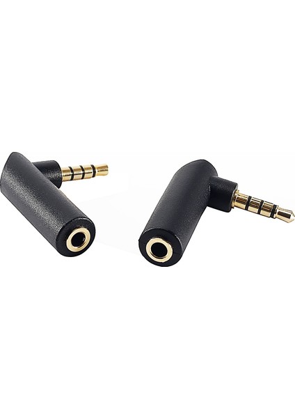 3,5 mm Erkekten Dişiye Ses Dönüştürücü Adaptör Için 90 Derece Dik Açılı Konnektör L Şeklinde Stereo Kulaklık Kulaklık Jakı Fişi (Yurt Dışından)