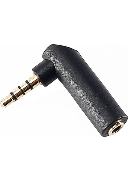 3,5 mm Erkekten Dişiye Ses Dönüştürücü Adaptör Için 90 Derece Dik Açılı Konnektör L Şeklinde Stereo Kulaklık Kulaklık Jakı Fişi (Yurt Dışından)