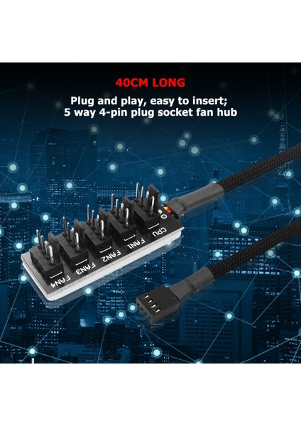 40 cm 1 Ila 5 4 Pinli Molex Tx4 Pwm Fan Cpu Hub Bilgisayar Pc Kasa Şase Soğutucu Güç Uzatma Kablo Ayırıcı Adaptör Denetleyici (Yurt Dışından)