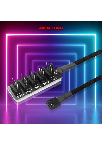 40 cm 1 Ila 5 4 Pinli Molex Tx4 Pwm Fan Cpu Hub Bilgisayar Pc Kasa Şase Soğutucu Güç Uzatma Kablo Ayırıcı Adaptör Denetleyici (Yurt Dışından)