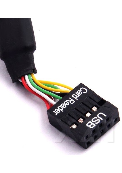 1 Adet 30 cm Anakart Dahili 9pin Pitch 2.54MM Çift Bağlantı Noktalı USB 2.0 A Dişi Vida Kilit Panel Montaj Kablosu (Yurt Dışından)