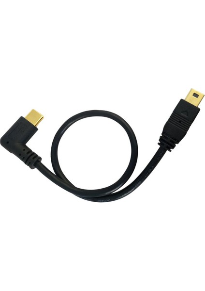 Mini USB Kablosu 5 Pin Erkek - Erkek USB 3.1 Tip C - Mini Otg Veri Kablosu Adaptörü Dönüştürücü Şarj Kablosu Uzunluğu 25 cm (Yurt Dışından)