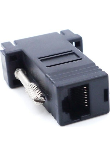 VGA Genişletici Erkek - Lan Video Cat5 Cat6 RJ45 Ağ Kablosu Yeni Ethernet'i 9 Pinli Konnektöre Uyarlayın (Yurt Dışından)