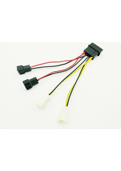 Bilgisayar Soğutma Fanı Güç Kabloları 4pin Molex 3pin Fan Güç Kablosu Adaptör Konnektörü 12 V * 2/5 V * 2 Cpu Pc Kasa Fanı Kabloları Yenı (Yurt Dışından)