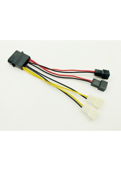 Bilgisayar Soğutma Fanı Güç Kabloları 4pin Molex 3pin Fan Güç Kablosu Adaptör Konnektörü 12 V * 2/5 V * 2 Cpu Pc Kasa Fanı Kabloları Yenı (Yurt Dışından)