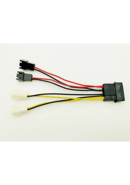 Bilgisayar Soğutma Fanı Güç Kabloları 4pin Molex 3pin Fan Güç Kablosu Adaptör Konnektörü 12 V * 2/5 V * 2 Cpu Pc Kasa Fanı Kabloları Yenı (Yurt Dışından)