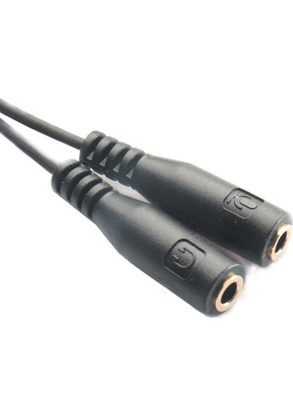 3.5mm Stereo Ses Erkek - 2 Kadın Kulaklık Mikrofon Y Splitter Kablo Adaptörü (Yurt Dışından)