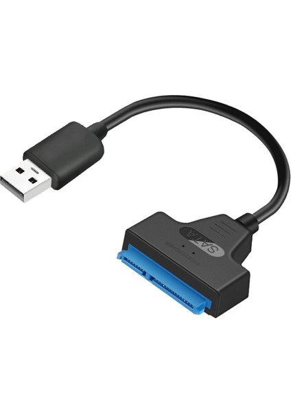 USB 2.0 - Sata 22PIN Adaptör Bakır Tel Çekirdek ve Abs Kablo HDD SSD Harici Sabit Disk Dönüştürücü Tel 2,5 Inç SSD Uygulayın (Yurt Dışından)