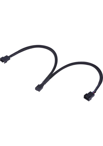 4 Paket Pwm Fan Ayırıcı Kablo Y Ayırıcı Bilgisayar Pc Fan Güç Kablosu 4 Pin 1 Ila 2 Dönüştürücü, Siyah Kollu Örgülü (Yurt Dışından)