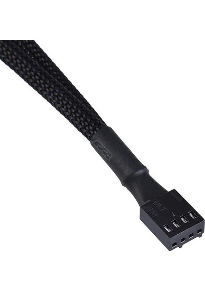4 Paket Pwm Fan Ayırıcı Kablo Y Ayırıcı Bilgisayar Pc Fan Güç Kablosu 4 Pin 1 Ila 2 Dönüştürücü, Siyah Kollu Örgülü (Yurt Dışından)