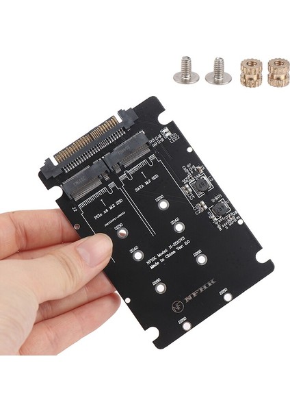Sata M.2 Ssd'den 2,5 "sata Nvme M.2 Ngff Ssd'ye SFF-8639 Adaptör Dönüştürücü 1 Pc Adaptör Kartı Masaüstü Bilgisayarlar Için (Yurt Dışından)