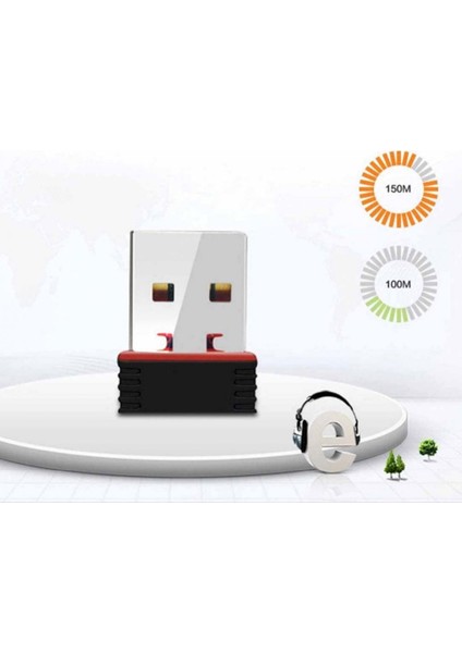 Mini Pc Wifi Adaptörü 150 M USB Wifi Anteni Kablosuz Bilgisayar Ağ Kartı 802.11N/G/B Taşınabilir USB Wifi Alıcıları Adaptörü (Yurt Dışından)