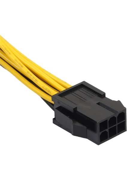 6-Pin Dişi Çift 8-Pin Erkek Grafik Kartı Konektörü Pc Güç Kablosu, Grafik Kartı Cpu Için Splitter Uzatma Kablosu Tel (Yurt Dışından)