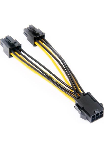 Pcı-E 6-Pin'den 2X6PIN'E Pcı Express Video Kartı Ayırıcı Uzatma Güç Kablosu (Yurt Dışından)