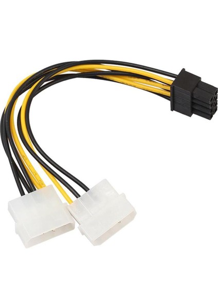 18 cm 8pin Çift 4pin Ekran Kartı Güç Kablosu Y Şekli 8 Pin Pcı Express Çift 4 Pin Molex Grafik Kartı Güç Kablosu (Yurt Dışından)