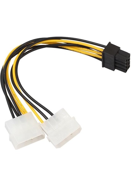 18 cm 8pin Çift 4pin Ekran Kartı Güç Kablosu Y Şekli 8 Pin Pcı Express Çift 4 Pin Molex Grafik Kartı Güç Kablosu (Yurt Dışından)