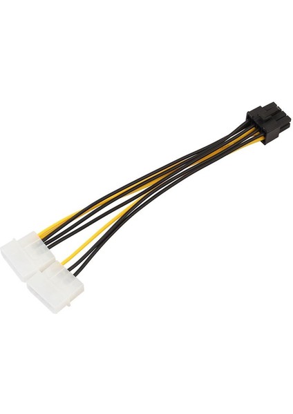 18 cm 8pin Çift 4pin Ekran Kartı Güç Kablosu Y Şekli 8 Pin Pcı Express Çift 4 Pin Molex Grafik Kartı Güç Kablosu (Yurt Dışından)