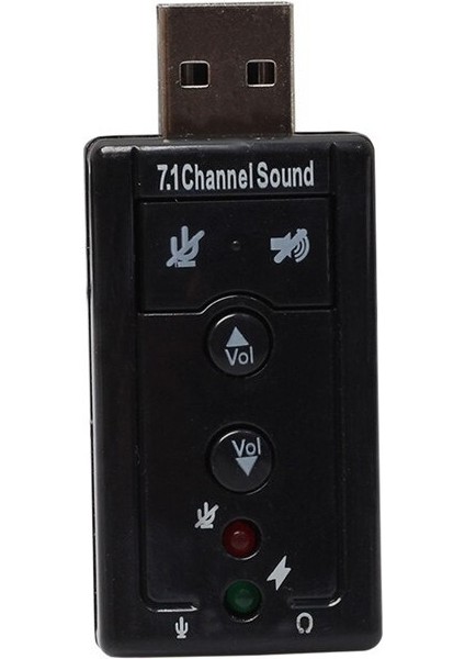 ADVANCED2018 Yeni Bilgisayar Adaptörü Mikro Yeni Mini USB 2.0 3D Sanal 12 Mbps Harici 7.1 Kanal Ses Ses Kartı Adaptörü (Yurt Dışından)