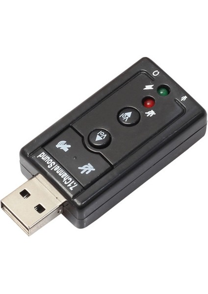 ADVANCED2018 Yeni Bilgisayar Adaptörü Mikro Yeni Mini USB 2.0 3D Sanal 12 Mbps Harici 7.1 Kanal Ses Ses Kartı Adaptörü (Yurt Dışından)