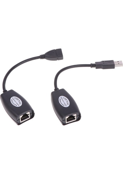 Tek RJ45 Ethernet CAT5E 6 Kablo Üzerinden USB Utp Genişletme Adaptörü 150FT'E Kadar (Yurt Dışından)