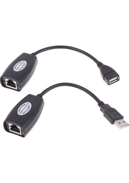 Tek RJ45 Ethernet CAT5E 6 Kablo Üzerinden USB Utp Genişletme Adaptörü 150FT'E Kadar (Yurt Dışından)