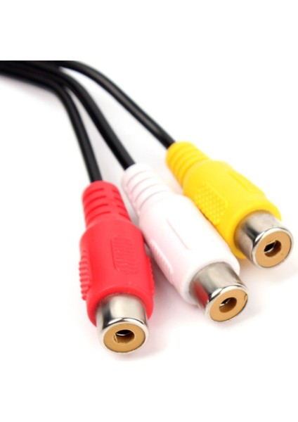 3.5mm Mini Av Erkek 3rca Dişi M/f Ses Video Kablosu Stereo Adaptör Kablosu Bc #54160 Rastgele Renk (Yurt Dışından)